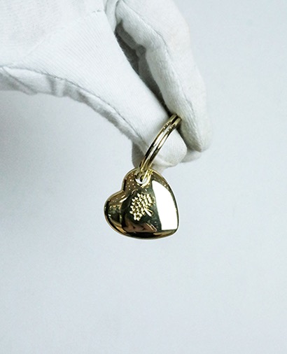 Mulberry Heart Keyring, front view